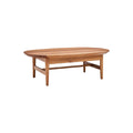 Modern Wooden Oval Coffee Table with Sturdy Legs