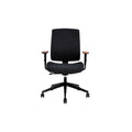 Modern Ergonomic Office Chair with Wooden Armrests