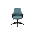 Modern Teal Office Chair with Adjustable Arms and Wheels
