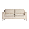 "Modern Beige Upholstered Sofa with Cushions"