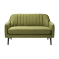"Comfortable Green Upholstered Sofa with Modern Design"