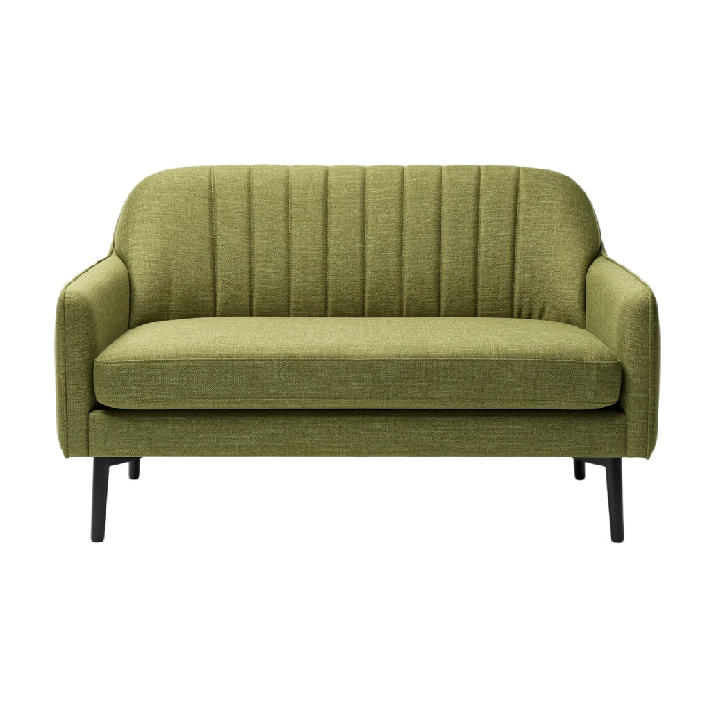 "Comfortable Green Upholstered Sofa with Modern Design"