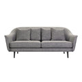 Modern Gray Upholstered Sofa with Cushions