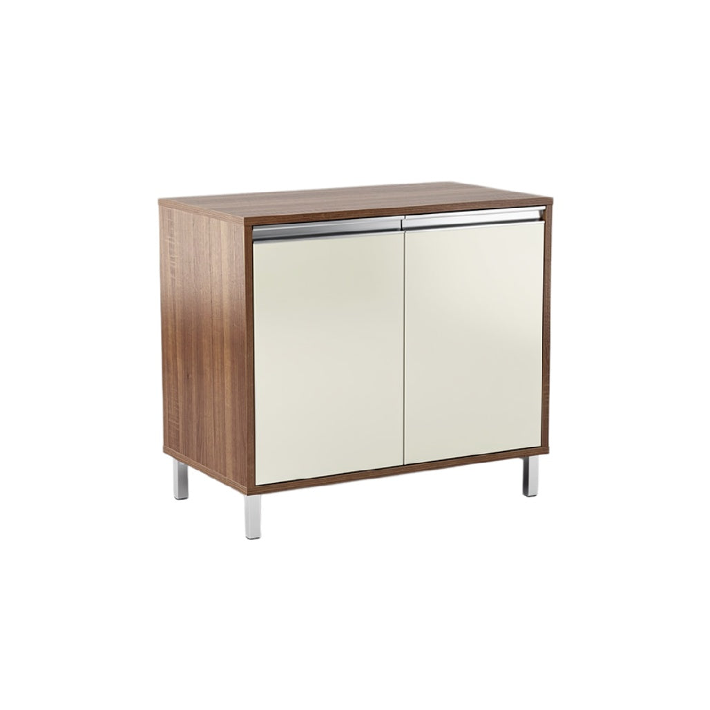Modern Wooden Storage Cabinet with Cream Doors